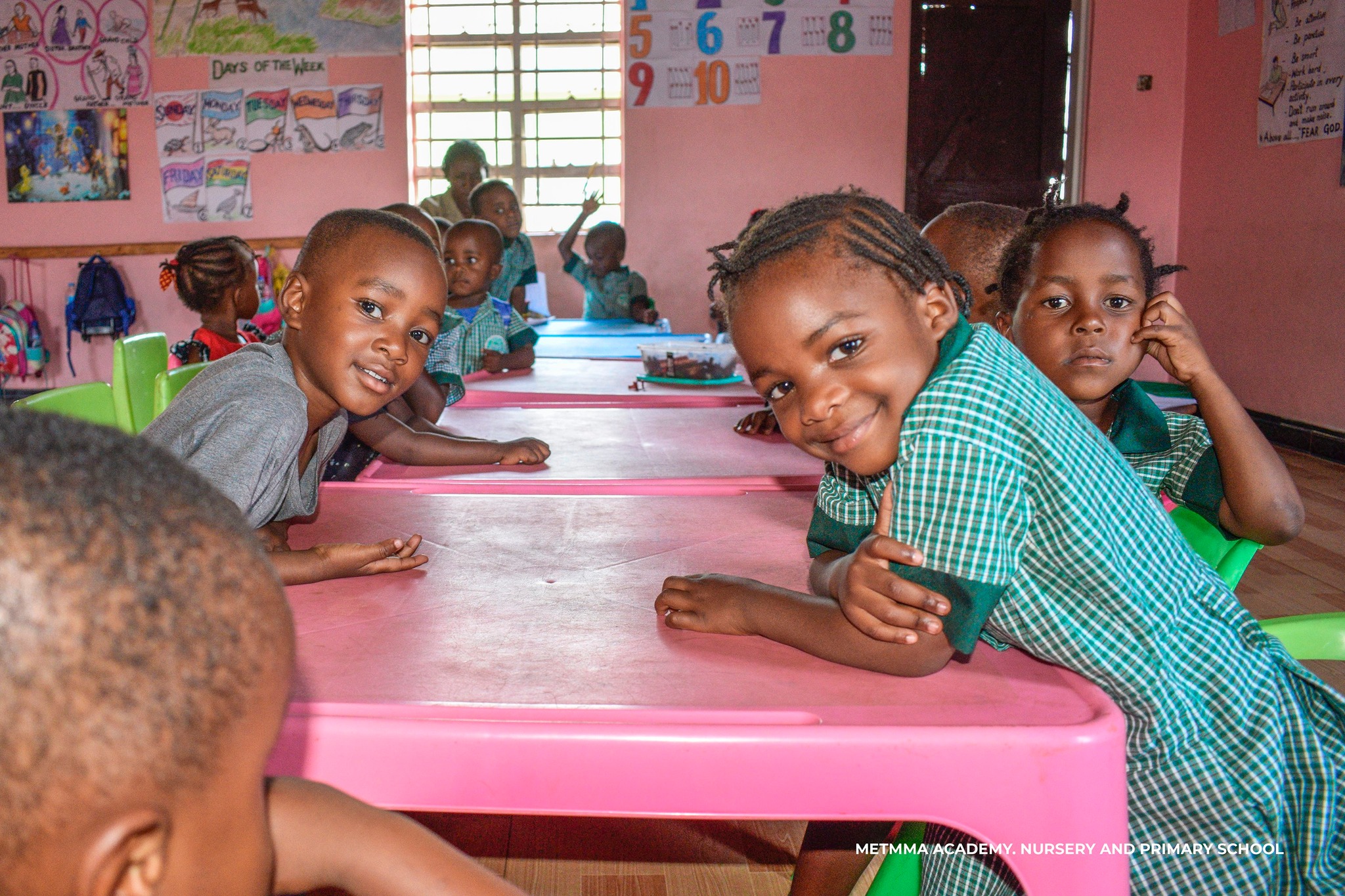 Nursery students learning